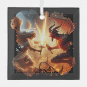 天使vs悪魔力 ガラスオーナメント (正面)