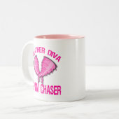 天候の花型女性歌手の嵐のチェーサー ツートーンマグカップ (正面左)