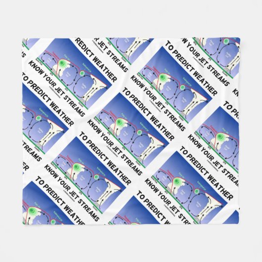 天候を予測するためにはあなたのジェット気流を知って下さい フリースブランケット (正面(横))