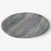 天候型の竹の木目 ペーパープレート (アングル)