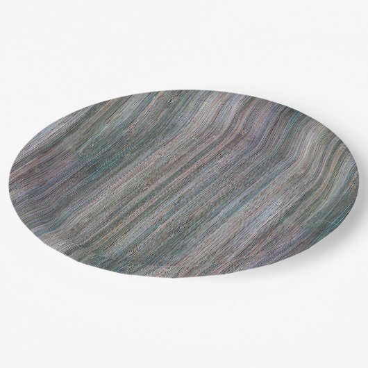 天候型の竹の木目 ペーパープレート (アングル)