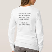 天候落ちたが悪いおもしろい Tシャツ (裏面)