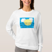天候落ちたが悪いおもしろい Tシャツ (正面)