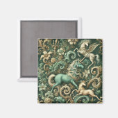 天分 – 神話上のユニコーン壁紙Des マグネット (正面/裏面)