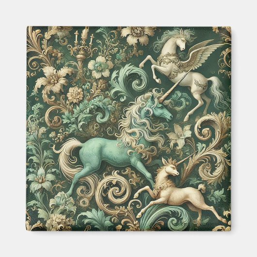 天分 – 神話上のユニコーン壁紙Des マグネット (正面)