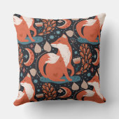 天北レッドキツネ模様 クッション (裏面)