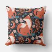 天北レッドキツネ模様 クッション (正面)