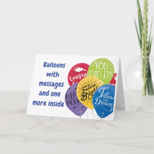 **天卒業お祝い** カード (正面)