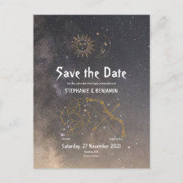 天占星術ジェミニ射手座スターサイン 案内ポストカード