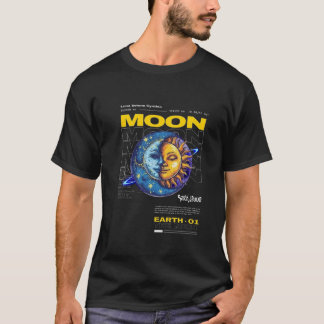 天双日と月のTシャツデザイン Tシャツ