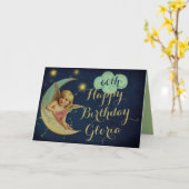 天名・年齢カスタム誕生日カード カード (黄色い花)