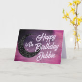 天名・年齢カスタム誕生日カード カード (黄色い花)