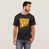 天国おもしろいピザのスライス Tシャツ (正面フル)