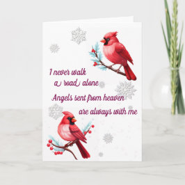天国からの冬の道のカーディナル カード