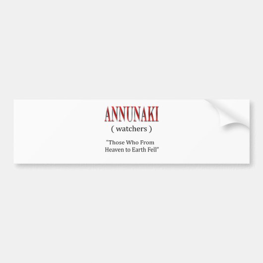 天国からの地球へのAnnunakiは下りました バンパーステッカー (正面)