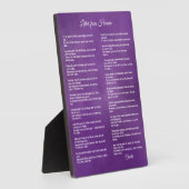 天国からの手紙 – ペットの名前でパーソナライズ フォトプラーク (側面)