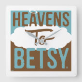 天国からベッツィ スクエア壁時計 (正面)