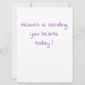 天国から今日のハート送信 招待状 (裏面)