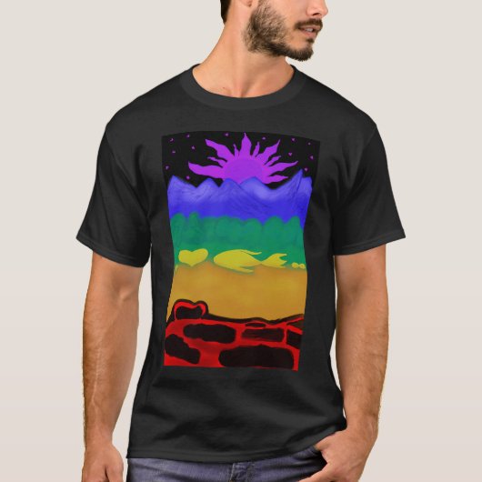 天国から地獄への虹 Tシャツ (正面)