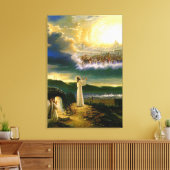 天国がイエスを歓迎する夕暮れ キャンバスプリント (インサイチュ (リビング))