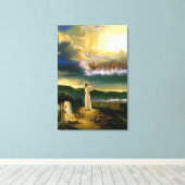 天国がイエスを歓迎する夕暮れ キャンバスプリント (インサイチュ (ウッドフロア))
