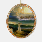 天国がイエスを歓迎する夕暮れ セラミックオーナメント (左)