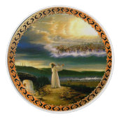 天国がイエスを歓迎する夕暮れ セラミックノブ (正面)