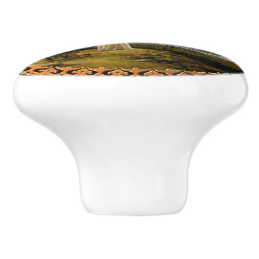 天国がイエスを歓迎する夕暮れ セラミックノブ (側面)