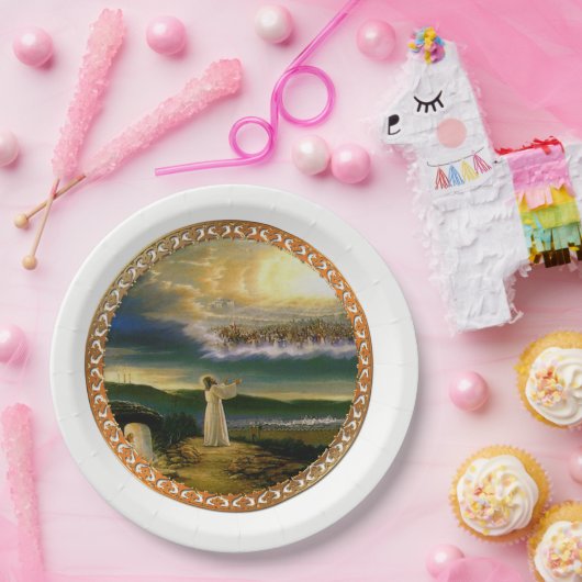 天国がイエスを歓迎する夕暮れ ペーパープレート (パーティー)