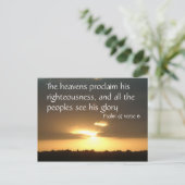 天国が宣言する | Psalm 97 v 6 ポストカード (スタンド正面)