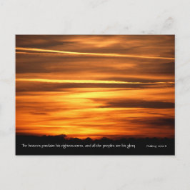 天国が宣言する | v2 | Psalm 97 v 6 ポストカード