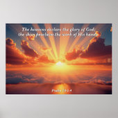 天国が栄光を宣言：神と創造の聖句 ポスター (正面)