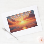 天国が栄光を宣言：神と創造の聖句 長方形シール (封筒)