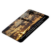 天国が神の栄光を宣言する写真 マグネット (左側)