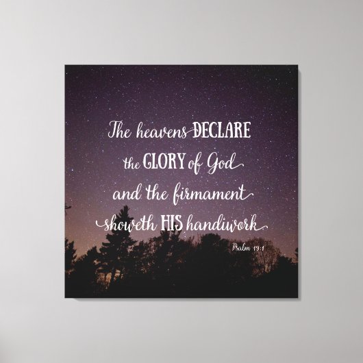 天国が神の栄光を宣言 キャンバスプリント (正面)
