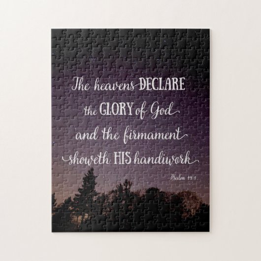 天国が神の栄光を宣言 ジグソーパズル (縦)