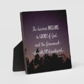 天国が神の栄光を宣言 フォトプラーク (正面)