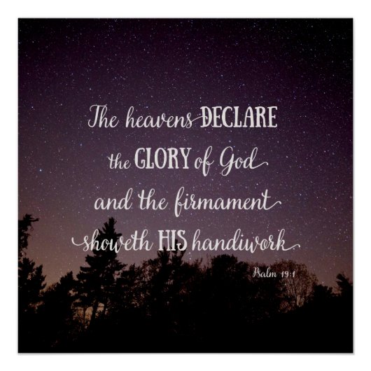 天国が神の栄光を宣言 ポスター (正面)