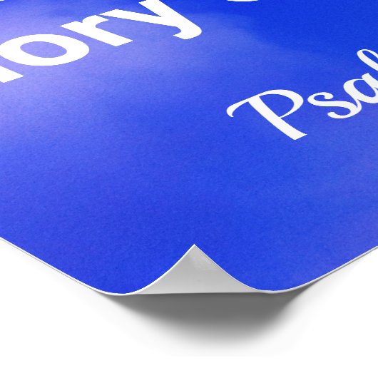 天国が神の栄光を宣言 ポスター (角)