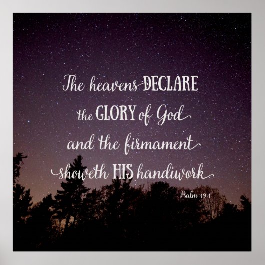 天国が神の栄光を宣言 ポスター (正面)