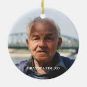 天国が自宅で…記念カスタマイズ写真 セラミックオーナメント (裏面)