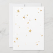 天国が赤ちゃんシャワーピンクと金ゴールドを送信 招待状 (裏面)