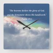 天国がPsを宣言する。19:1 スクエア壁時計 (正面)