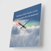 天国がPsを宣言する。19:1 スクエア壁時計 (傾斜)