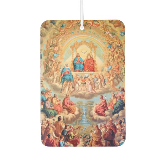 天国すべての聖人聖三位一体カトリック美術 カーエアーフレッシュナー (正面)