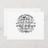 天国であなたのことを考えるのは遠い夢のようだけど、 インビテーションポストカード (正面/裏面)