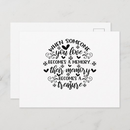 天国であなたのことを考えるのは遠い夢のようだけど、 インビテーションポストカード (正面/裏面)