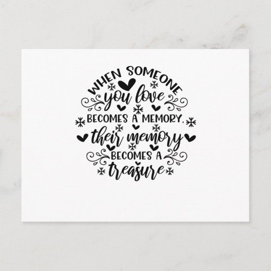 天国であなたを想うと遠く感じる、しかし インビテーションポストカード (正面)