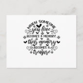 天国であなたを想うと遠く感じる、でも インビテーションポストカード (正面)