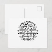 天国であなたを想うと、まるで遠い昔のことのように思える、しかし インビテーションポストカード (正面/裏面)